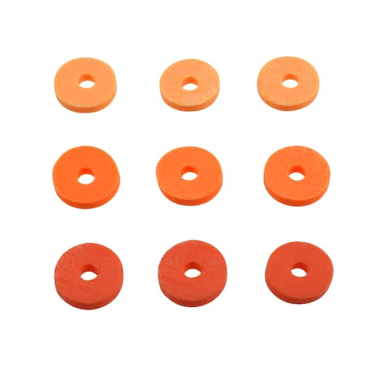 12 Pack: Orange PVC Rondelle Spacer Heishi Beads, 5.8mm by Bead Landing&#x2122;